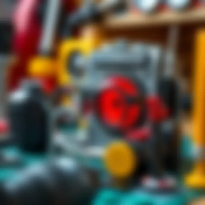 Close-up of optics tools demonstrating principles of vision