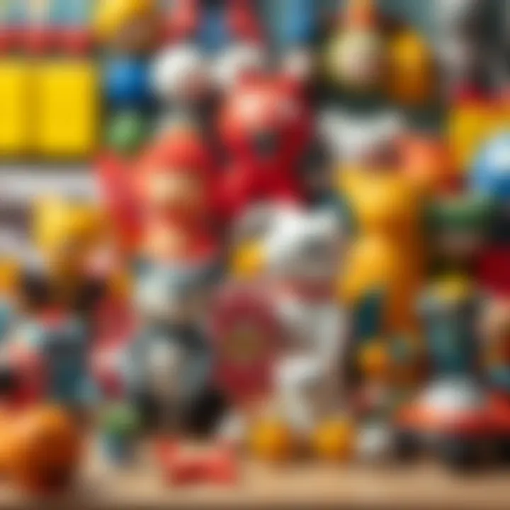 A selection of innovative and creative toys displayed attractively