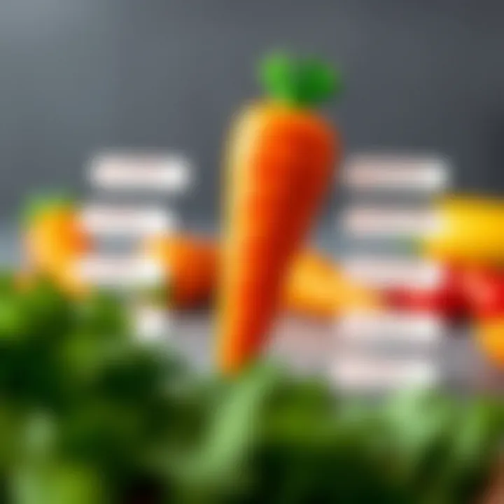 Educational benefits of toy carrot displayed in a chart