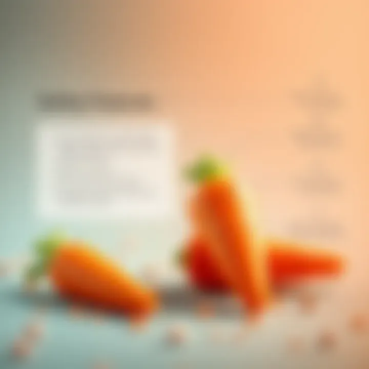 Safety features of toy carrot highlighted in a graphic