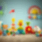 Vibrant selection of baby toys promoting development