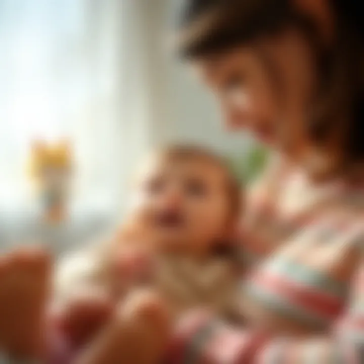 Parent soothing a distressed infant