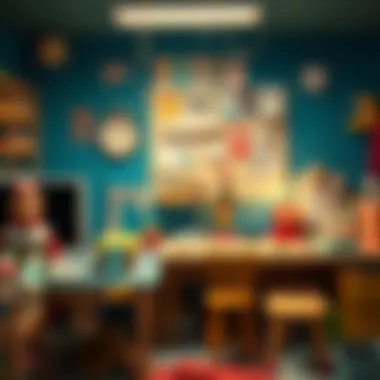 A creative workspace for puppet making