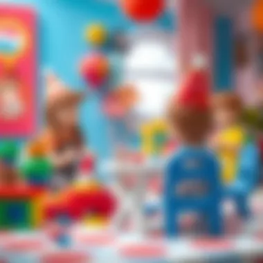 Colorful party set for children