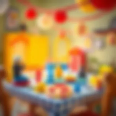 Educational party game setup