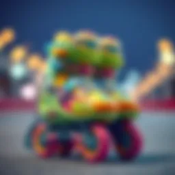 Colorful inline skates suitable for children