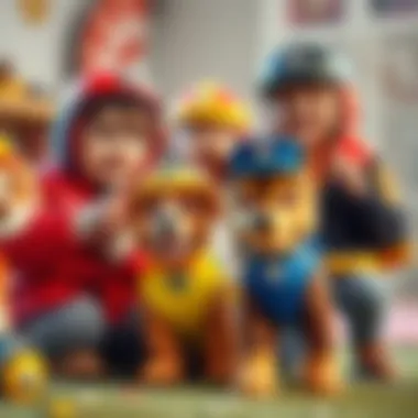 Creative Playtime in Paw Patrol Gear Children playing in Paw Patrol costumes