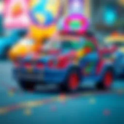 A vibrant and colorful representation of personality car games