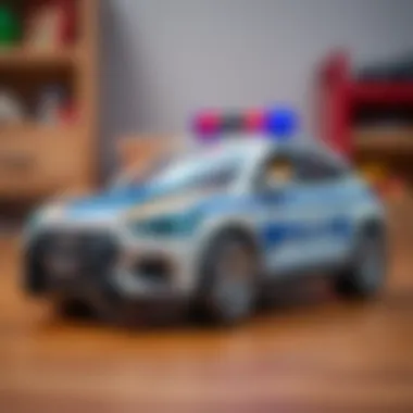 A police car toy encouraging role-playing scenarios
