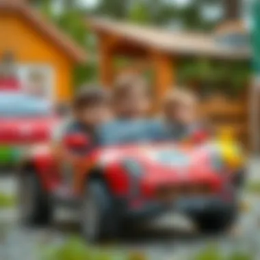 Children enjoying a safe playtime with porch cars.