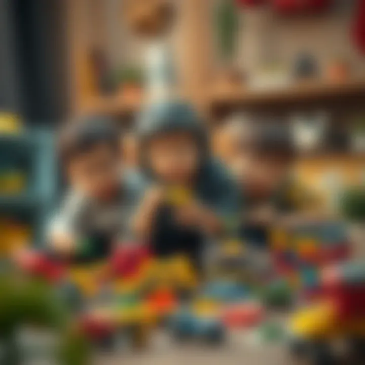 Creative Playtime with PUBG Toys Children playing with PUBG toy set, enhancing creativity