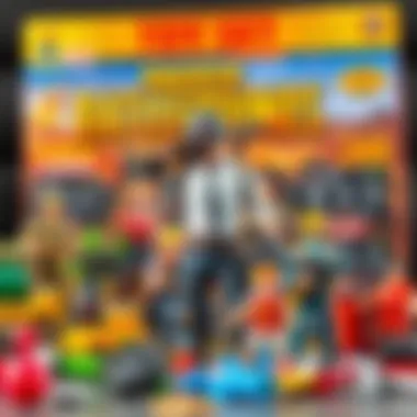 Engaging PUBG Toy Set for Kids Colorful PUBG toy set with action figures and accessories