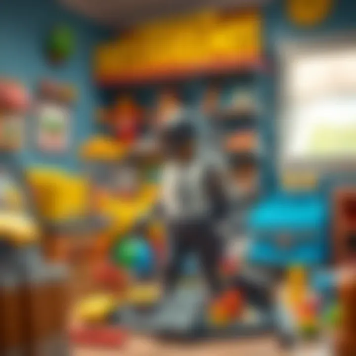 Educational Value of PUBG Toy Sets Educational benefits of PUBG toys displayed in a playful environment