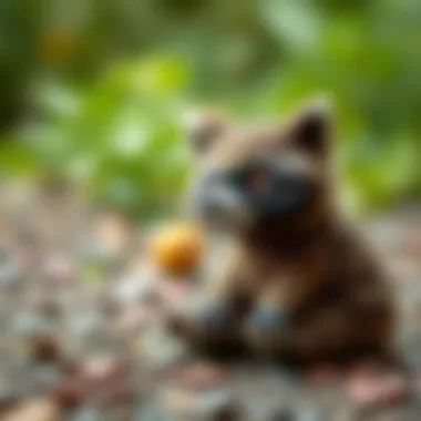 A playful raccoon toy encouraging imaginative play