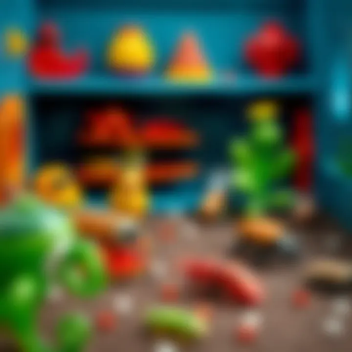 Safe Play Environment Safe play environment showcasing toy insects