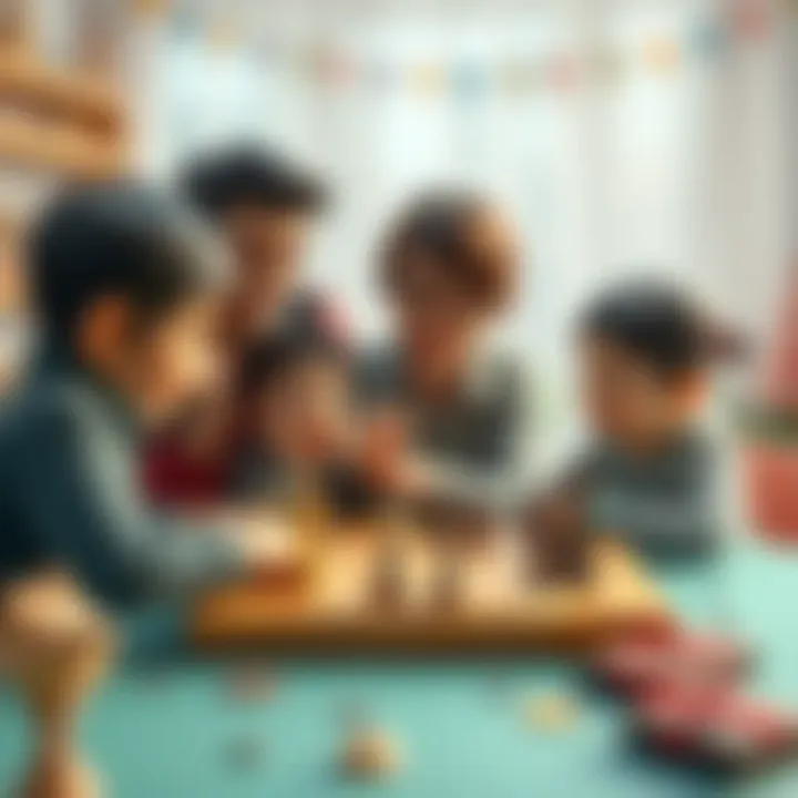 A family enjoying a game of chess while sharing chocolate