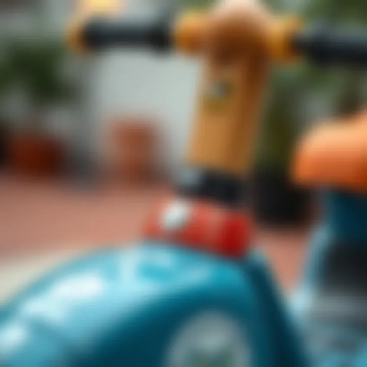 Close-up of the features of Şok Rookie Scooter