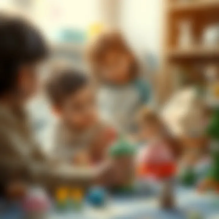 An illustration of children playing with fairy-themed toys, engaging in imaginative play