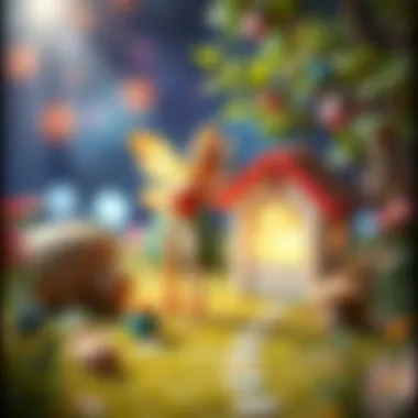 A serene environment depicting the impact of fairy toys on child development