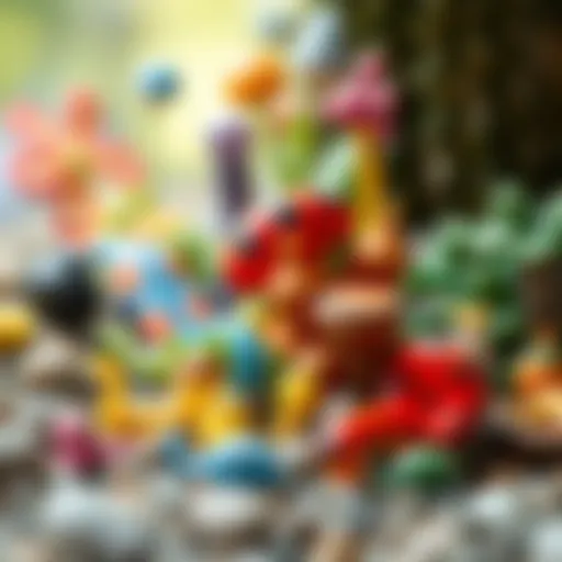 A vibrant ecosystem showcasing various small organisms