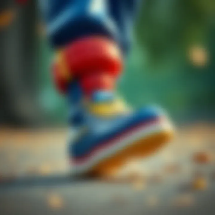 Inspiration from Sonic's Shoes for Young Gamers Creative representation of Sonic's shoes inspiring young gamers