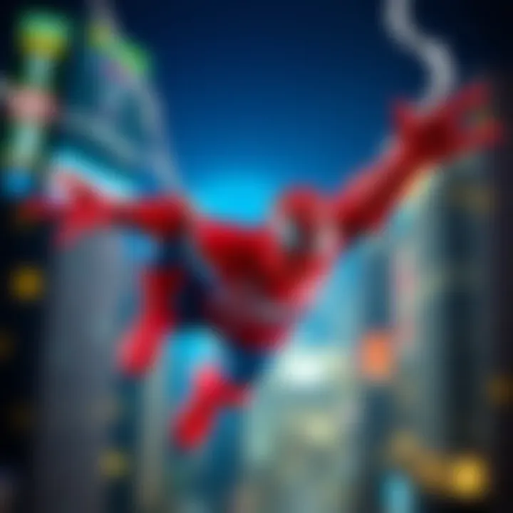 Main character Spider-Man in a dynamic pose