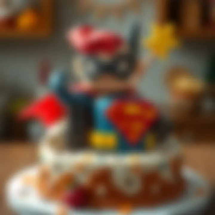 Unique cake design with a superhero theme