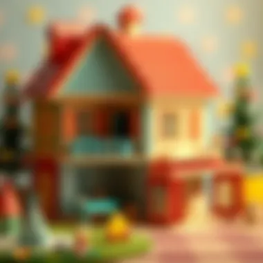 Imaginative Play with Wooden Dollhouses Colorful wooden dollhouse encouraging imaginative play.