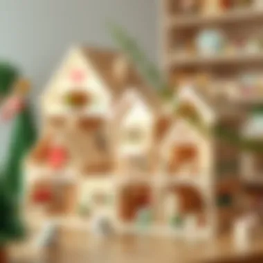 Diverse Designs for All Ages: Wooden Dollhouses Various designs of wooden dollhouses suitable for different age groups.