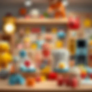 An educational display showcasing the benefits of interactive toys