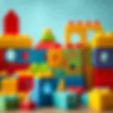 Colorful building blocks for toddlers