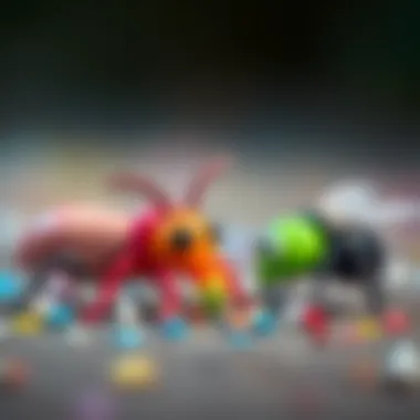 Colorful Toy Insects Colorful toy insects stimulating creativity in children