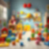 Diverse selection of educational toys for children