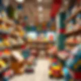 A vibrant toy store showcasing a variety of educational toys