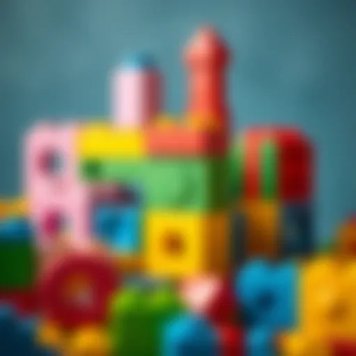 Colorful building blocks for toddlers