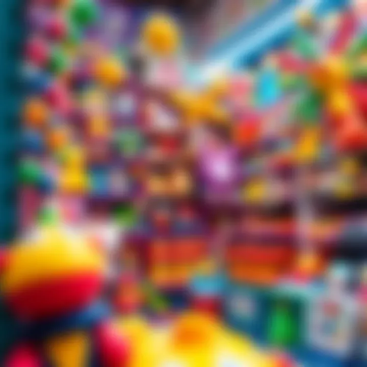 Colorful toy display in a vibrant store