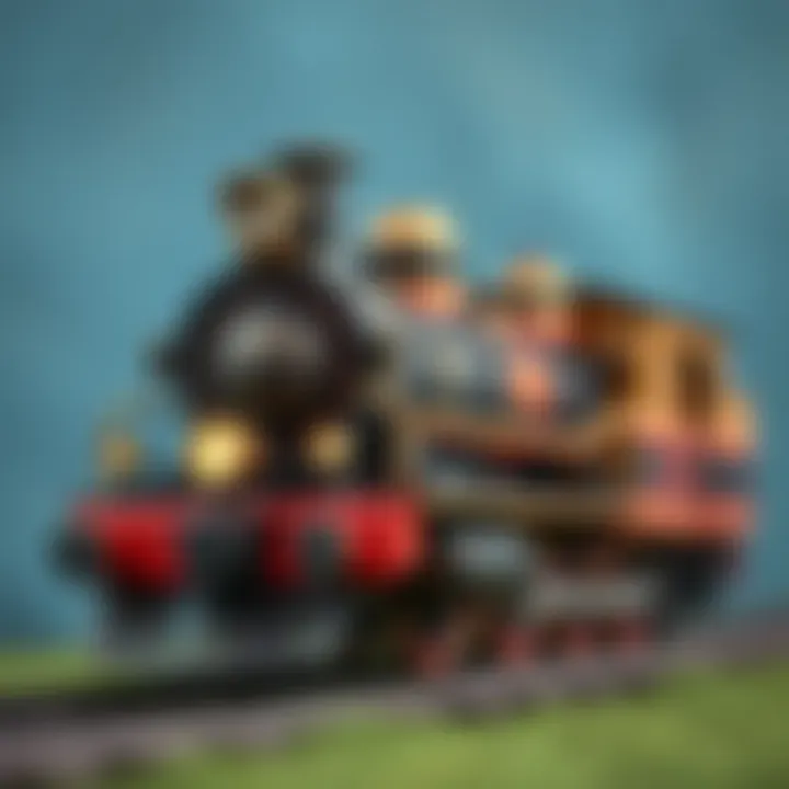 A charming steam locomotive adorned with vintage design.