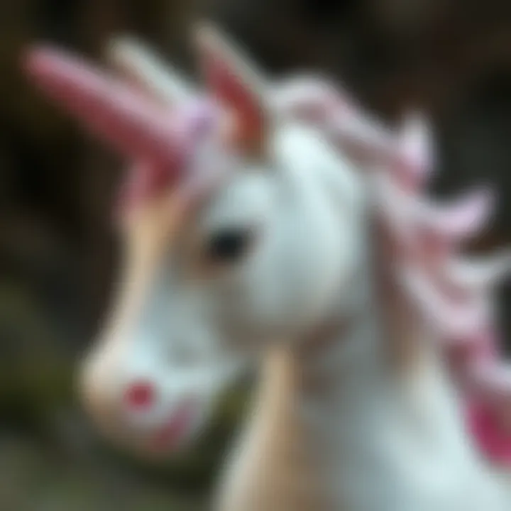 Intricate Details of a Unicorn Costume Close-up of intricate details on a unicorn costume