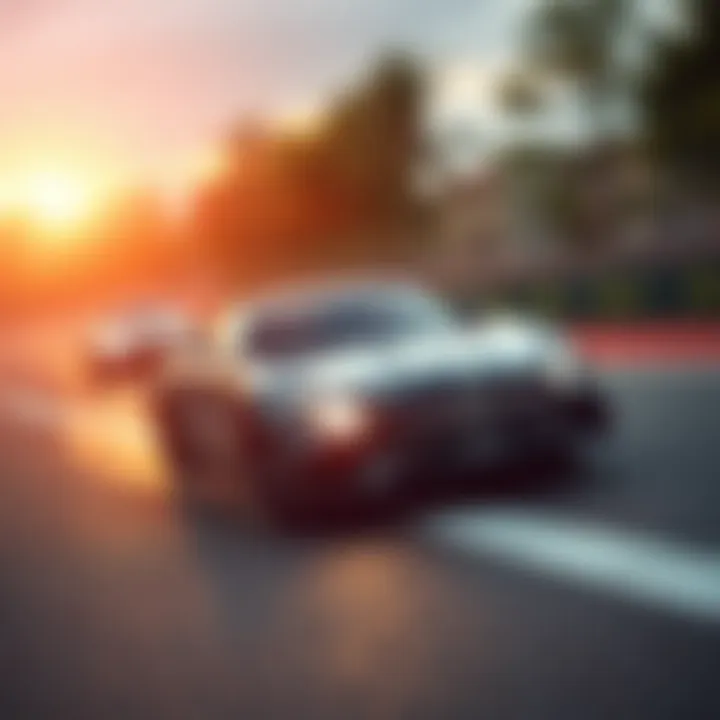 Remote control Mercedes car on a track