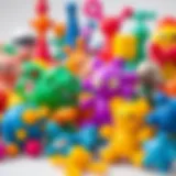Vibrant collection of vacuum molecular toys showcasing various shapes and colors.