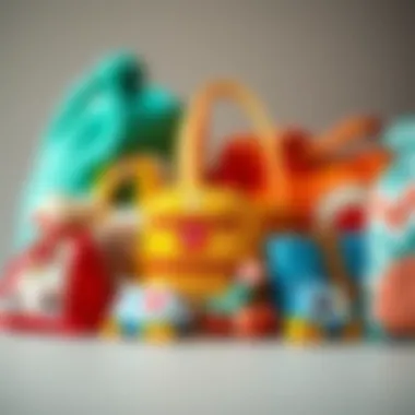 Variety of materials for children's bags