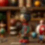 A beautifully painted wooden figure showcasing artistic creativity