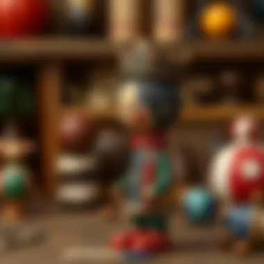 A beautifully painted wooden figure showcasing artistic creativity