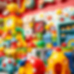 Colorful array of educational toys