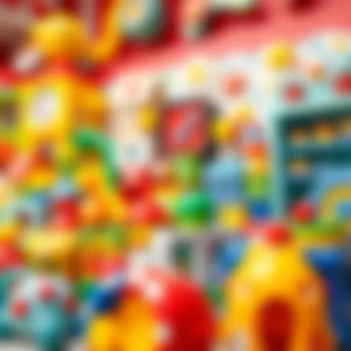Colorful array of educational toys
