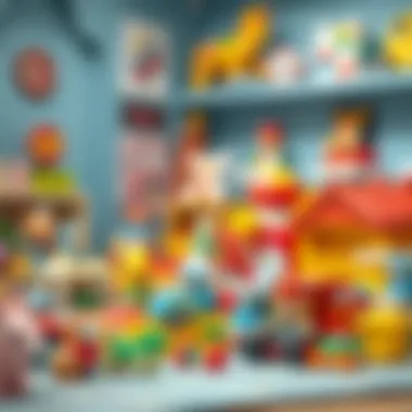 Parents selecting safe toys for children